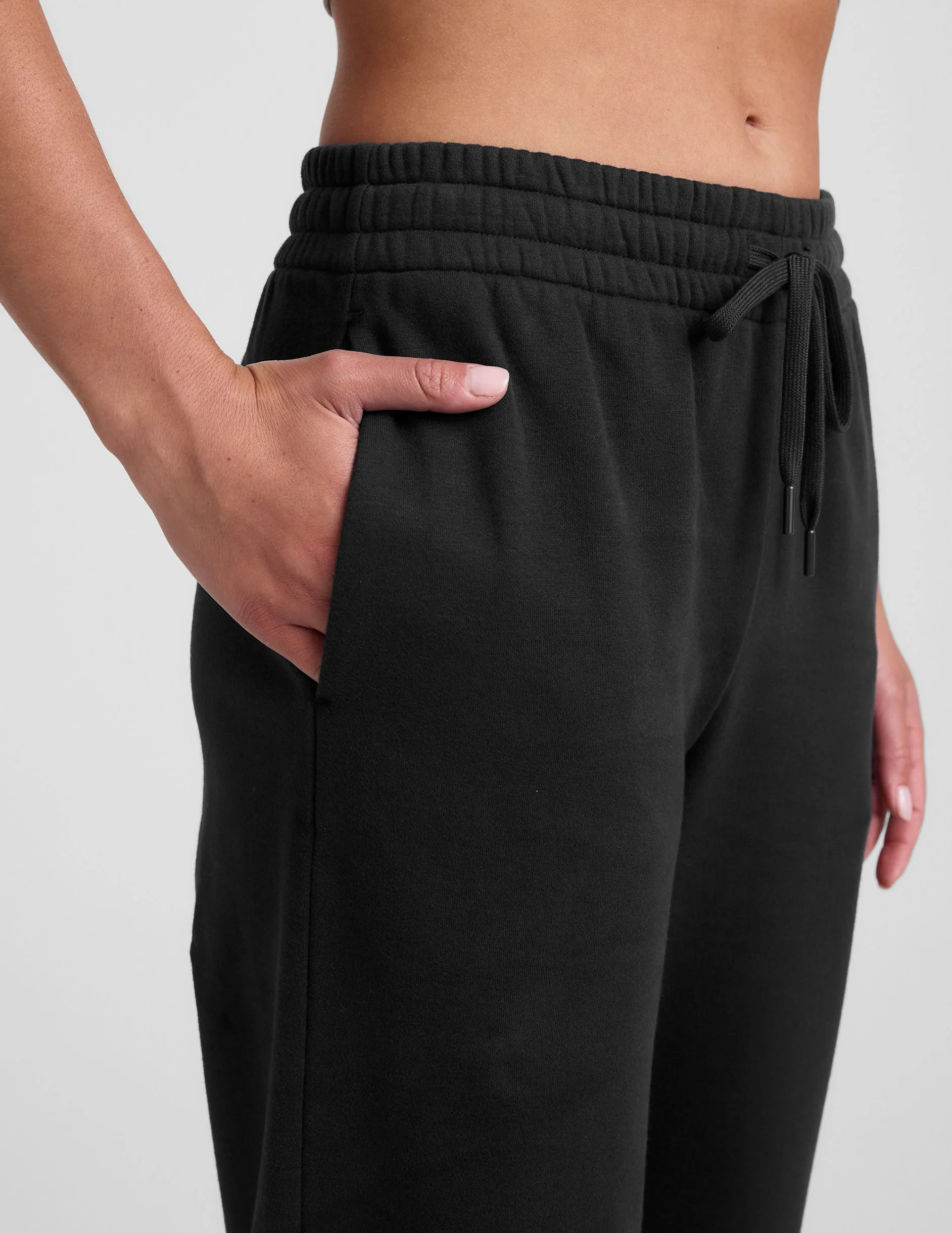 Minimal Look Warm design LuxeFleece Side Slit Wide Leg Pant