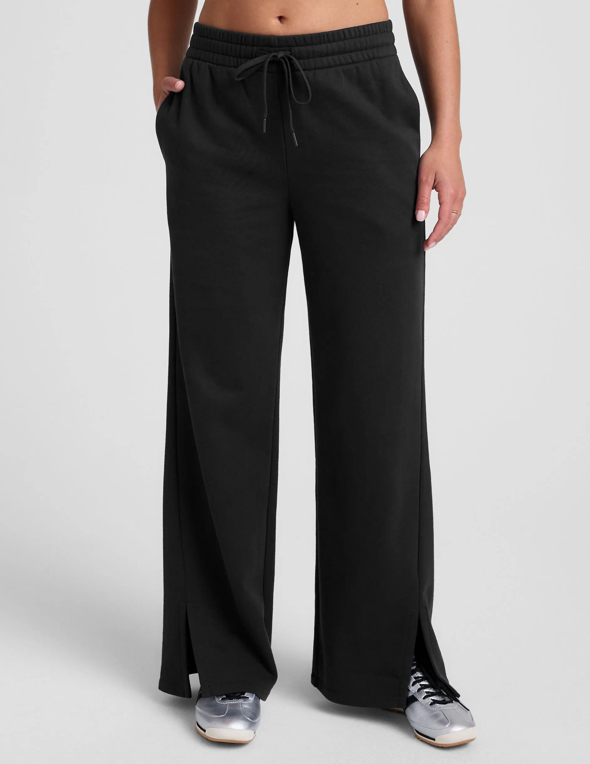 LuxeFleece Side Slit Wide Leg Pant Sport Friendly