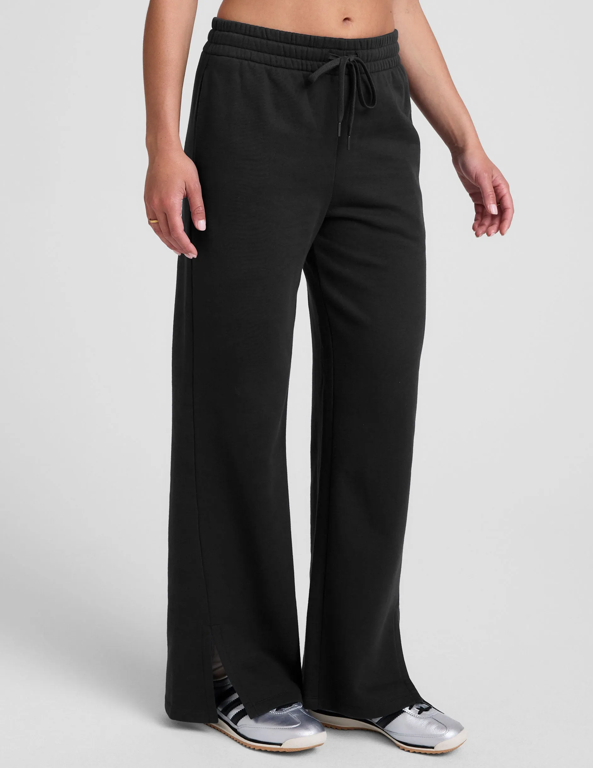 Tough Style LuxeFleece Side Slit Wide Leg Pant