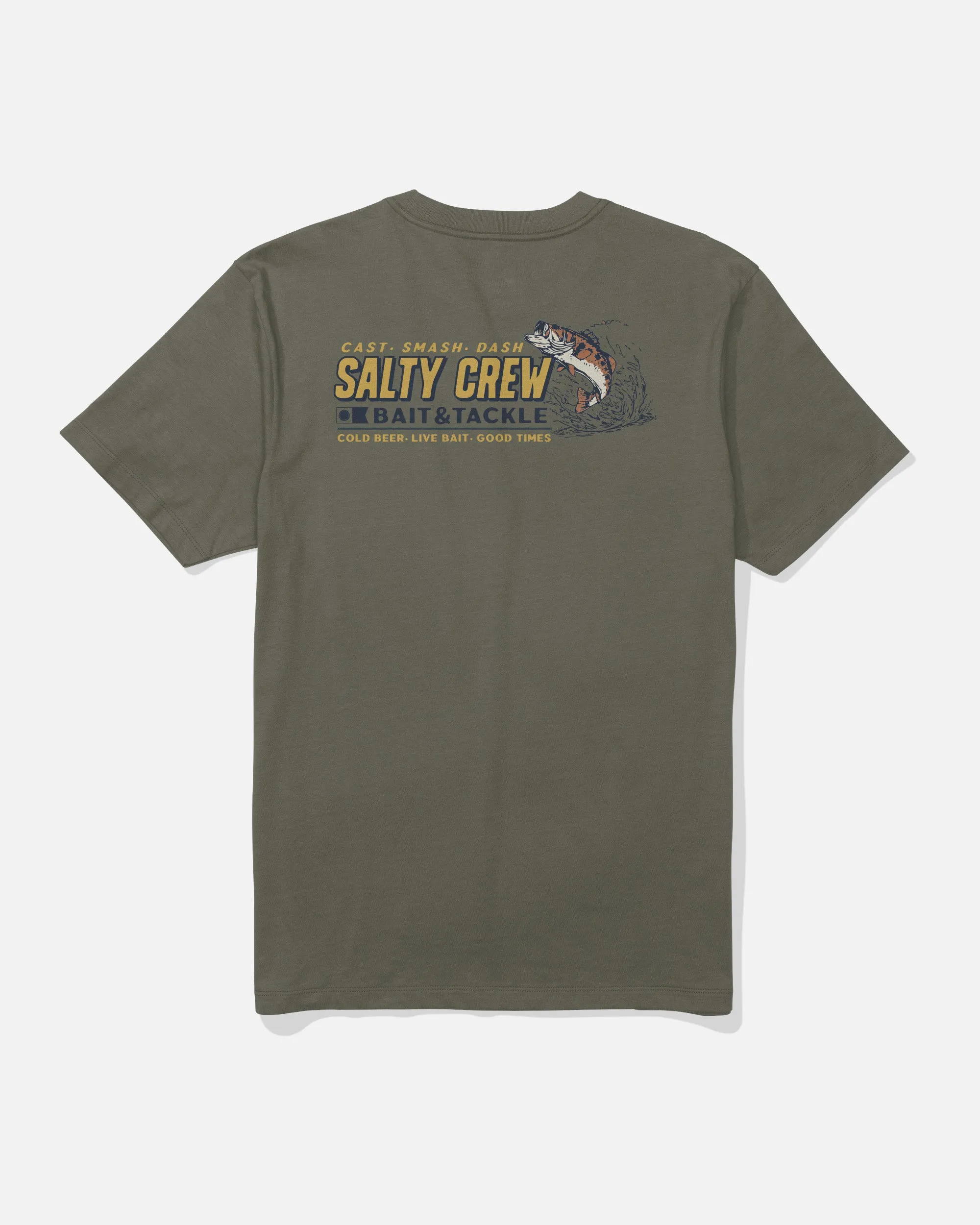 Live Bait Tee - Dusty Olive Simple and Light