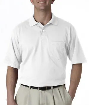 436 - Jerzees Adult SpotShield? Jersey Pocket Polo Shirt Tapered Armhole Design MoistureWicking Fabric