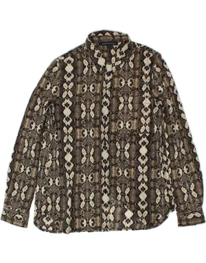 All day wearability FRENCH CONNECTION Womens Shirt Blouse UK 10 Small  Brown Animal Print