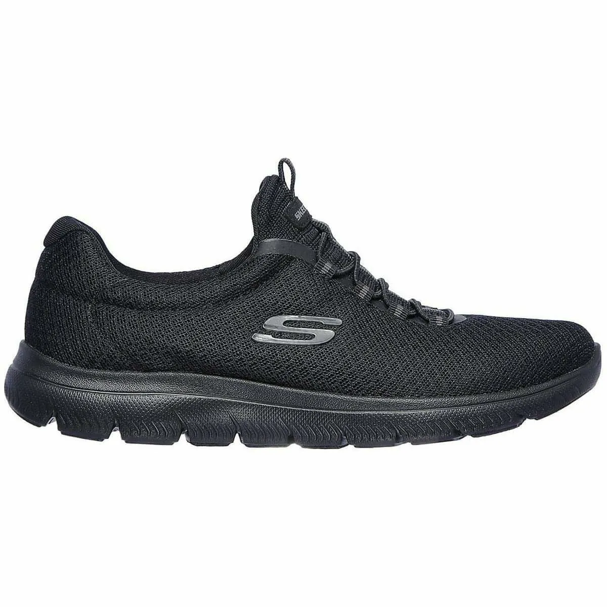 Skechers Summits Womens Training Shoes - Black Athleisure Fit Lace Up Closure System