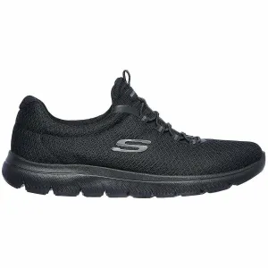 Soft Collar Padding Recycled Synthetic Fabric Skechers Summits Womens Training Shoes - Black