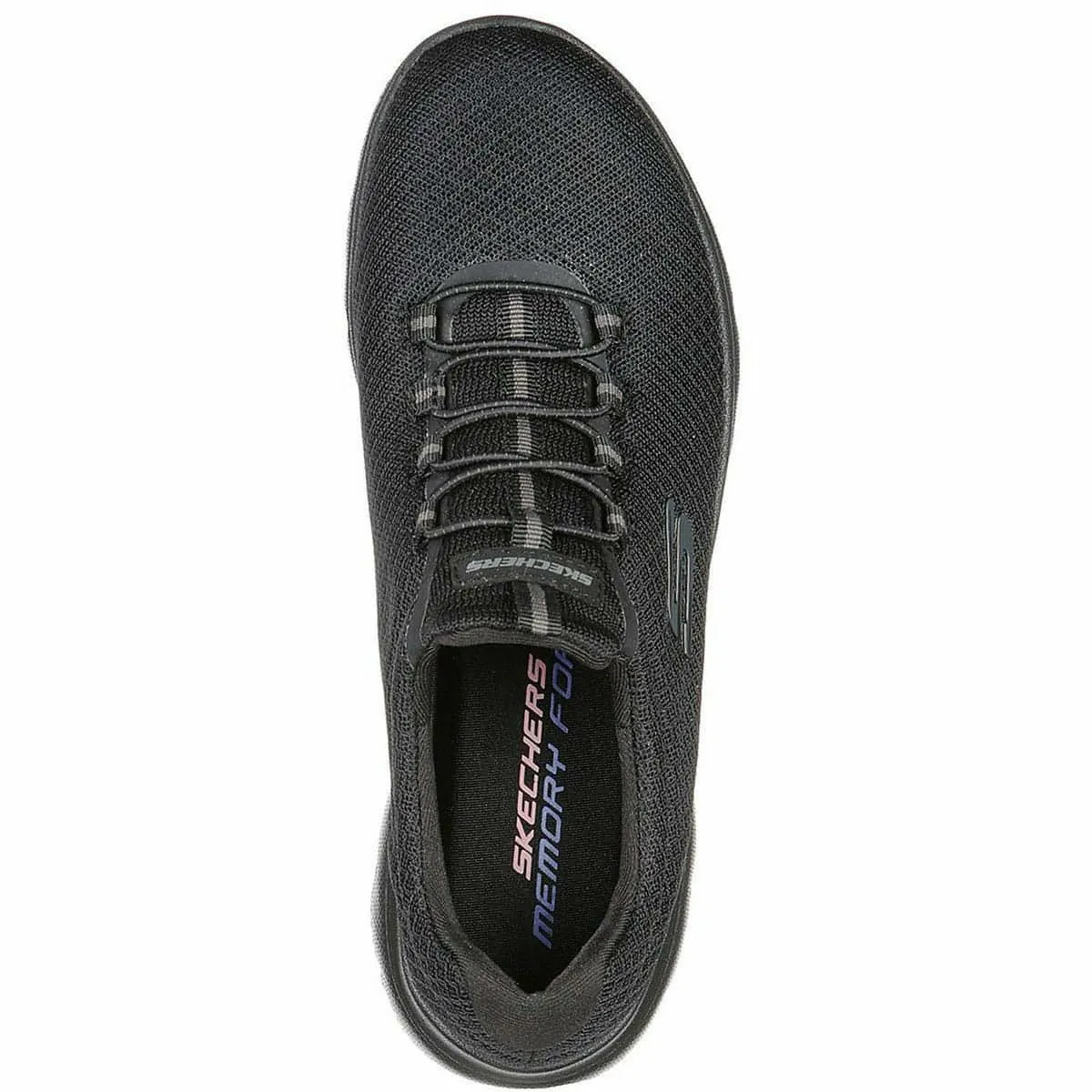 Durable TPU Skechers Summits Womens Training Shoes - Black