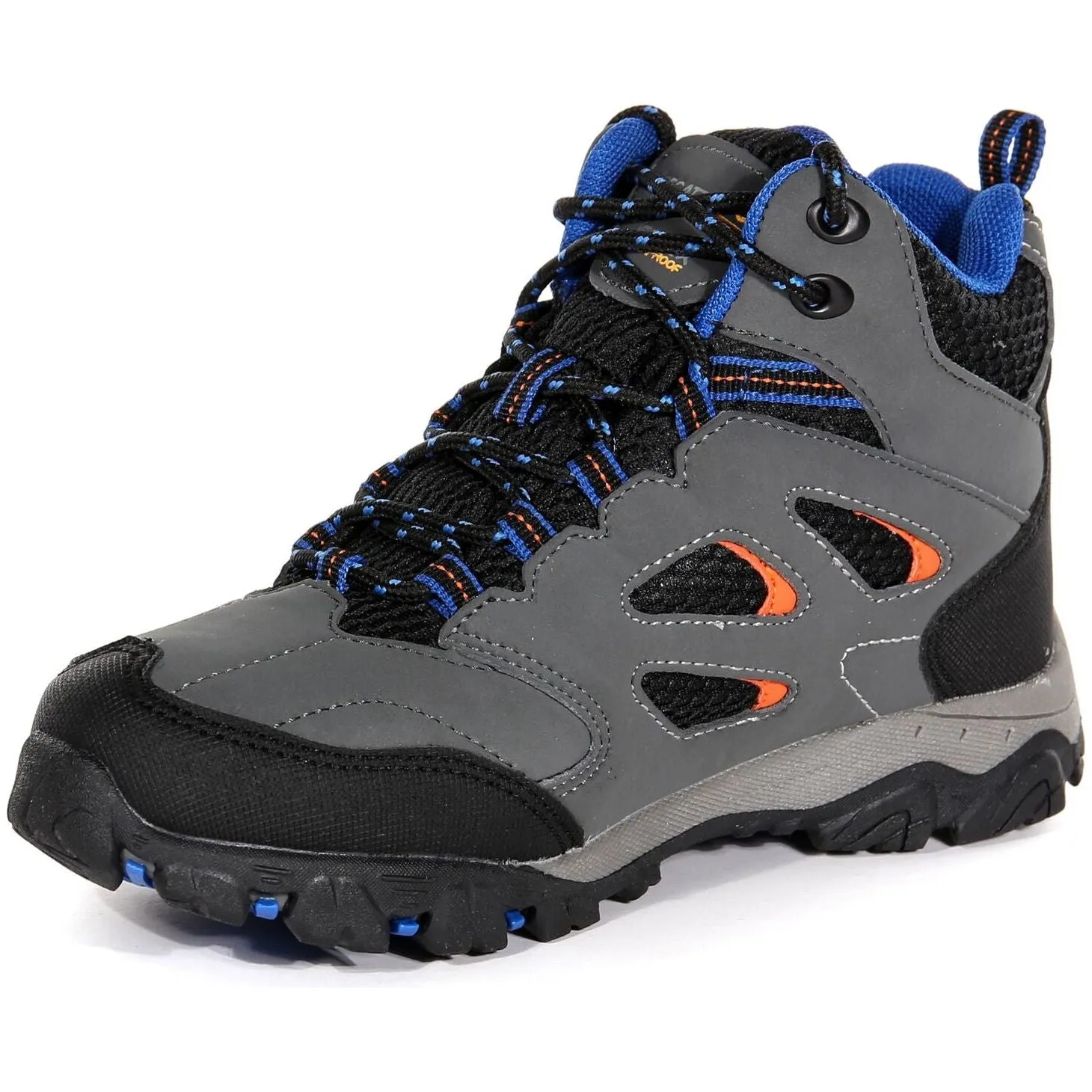 Regatta Holcombe Mid Waterproof Junior Walking Boots - Grey Power Step Stylish