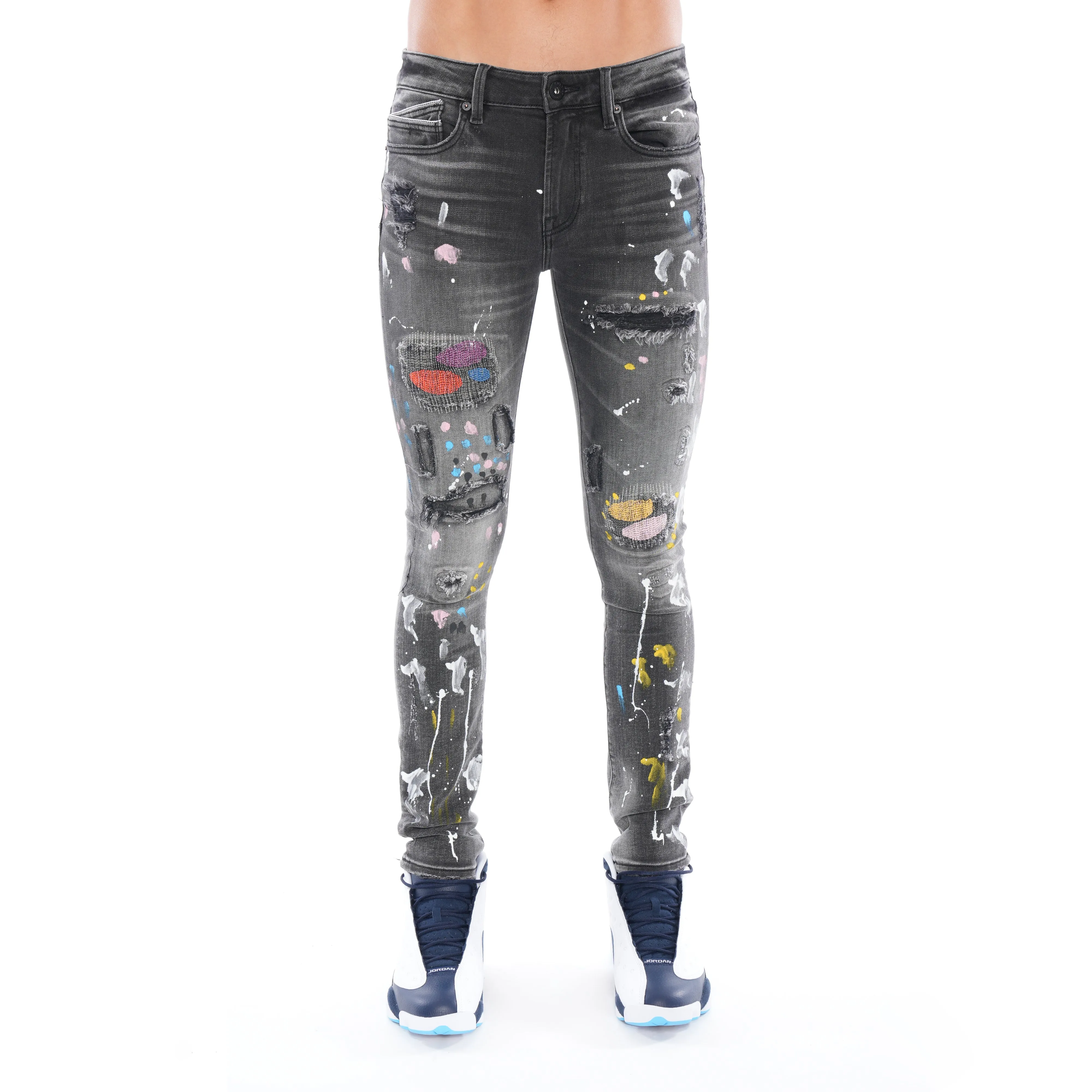 Garment Washed Softness PUNK SUPER SKINNY IN BURST