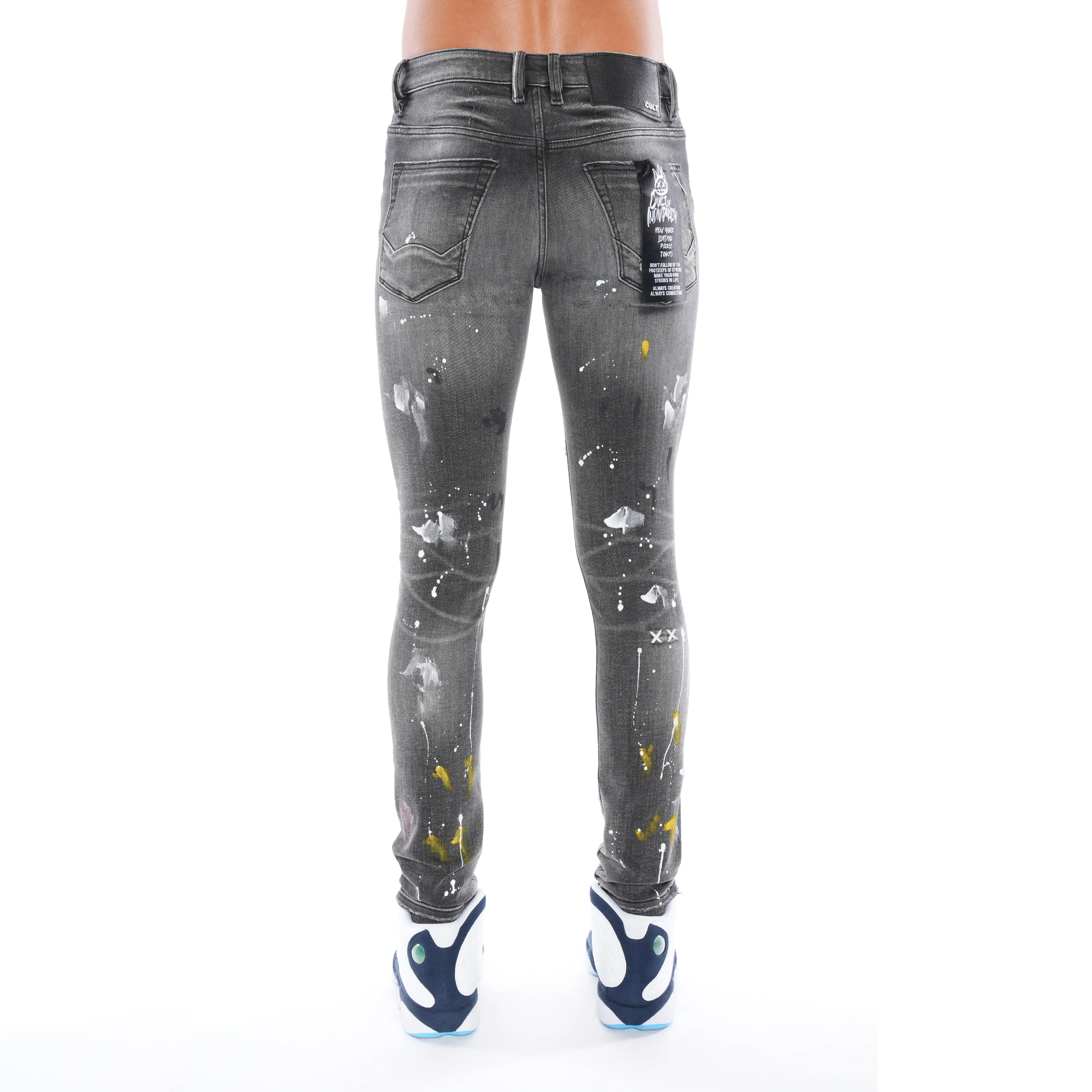 Textured Smart Casual Road Trip PUNK SUPER SKINNY IN BURST