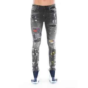 Garment Washed Softness PUNK SUPER SKINNY IN BURST