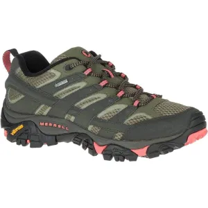 Comfortable Step Supportive Cushioning Merrell Moab 2 GORE-TEX Womens Walking Shoes - Green