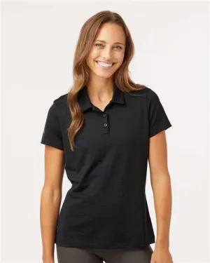 Adidas A707 Women's Textured Stripe Polo Travel Staple Wrinkle Free Treatment