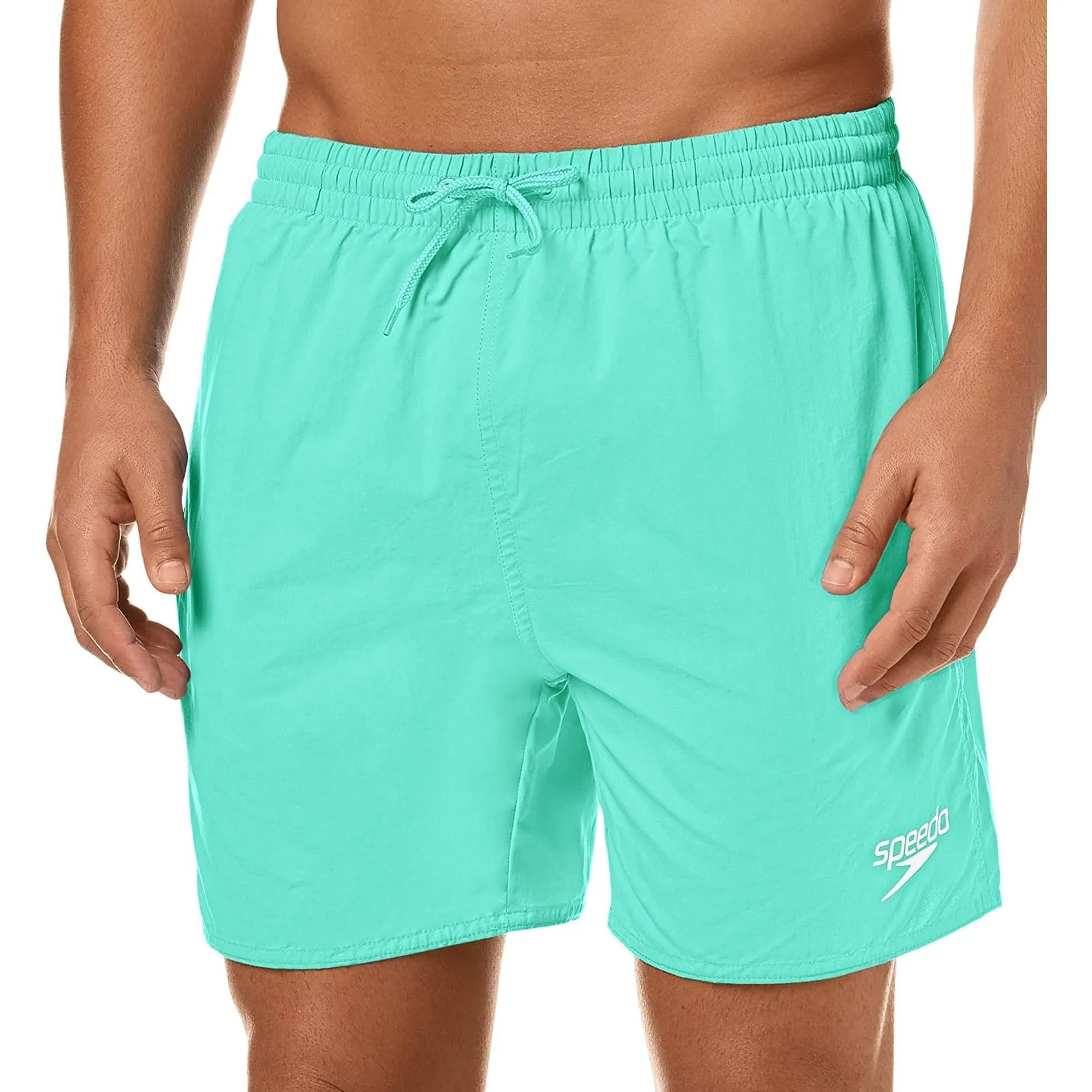 Speedo Core Leisure 16 Inch Mens Swim Shorts - Green Durable Elastic Binding Saltwater proof