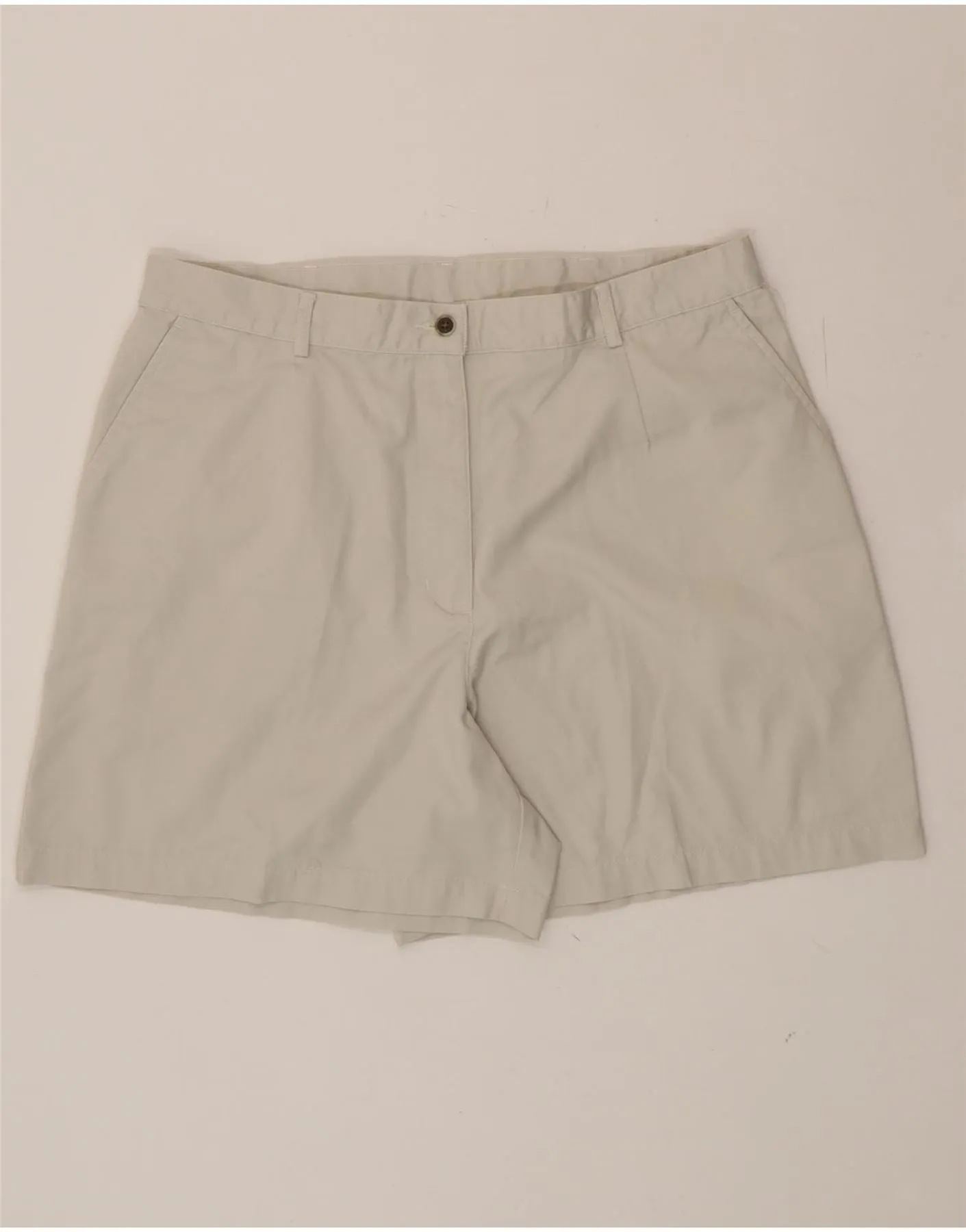 No Slip Shoulder Grip L.L.BEAN Womens Chino Shorts US 18 2XL W36 Beige Cotton