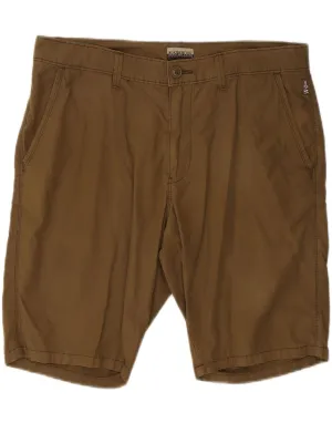 NAPAPIJRI Mens Chino Shorts W34 Large  Khaki Cotton Beach Ready Shorts Anti Slip Waistband