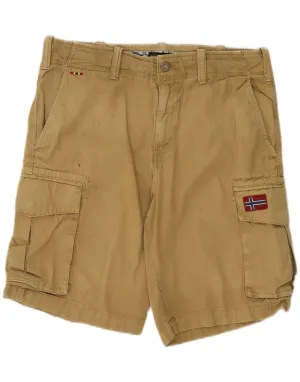 Stretchable Waistband hat NAPAPIJRI Mens Geographic Cargo Shorts W32 Medium Khaki Cotton