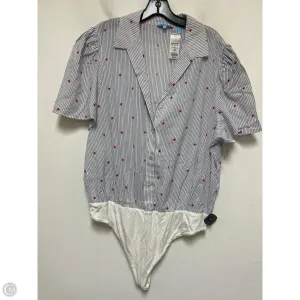 Bodysuit By Draper James Rsvp In Striped Pattern, Size: Xxl wedding bodysuit wardrobe essential bodysuit
