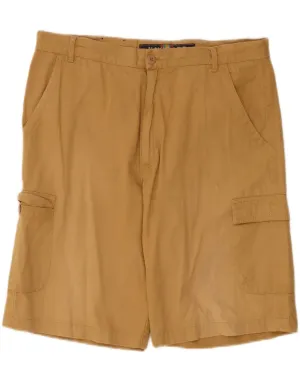 NAVIGARE Mens Cargo Shorts IT 52 XL W36  Brown Cotton Sweat Resistant Fabric