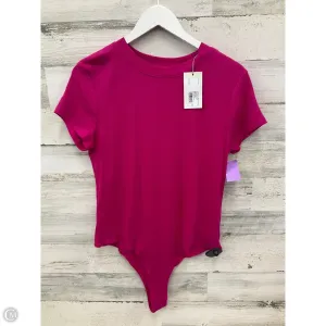 Bodysuit By A New Day In Pink, Size: L navy bodysuit turtleneck bodysuit