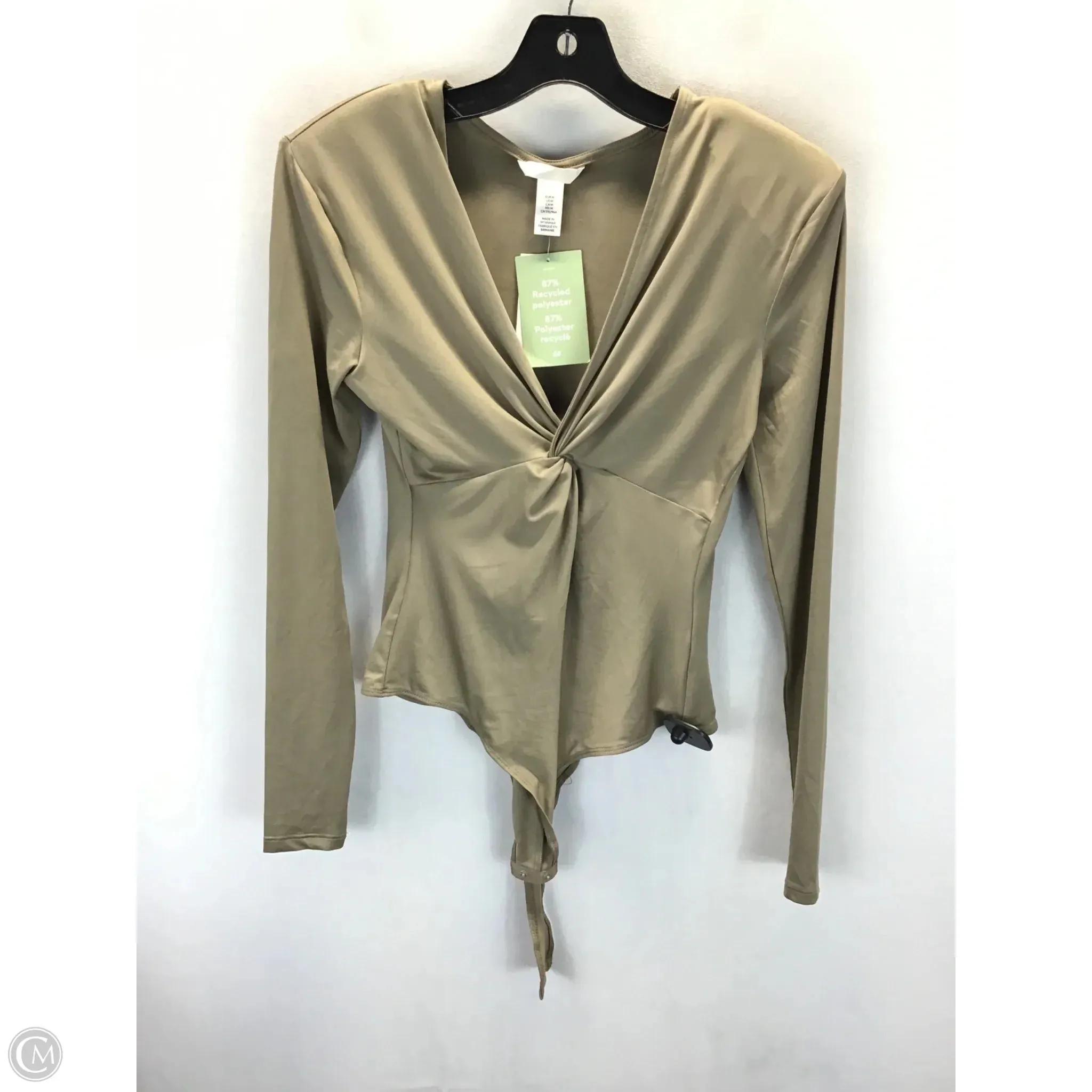 Bodysuit By H&m In Taupe, Size: M designer bodysuit