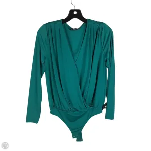 Bodysuit By Express In Teal, Size: S everyday bodysuit stretchy bodysuit