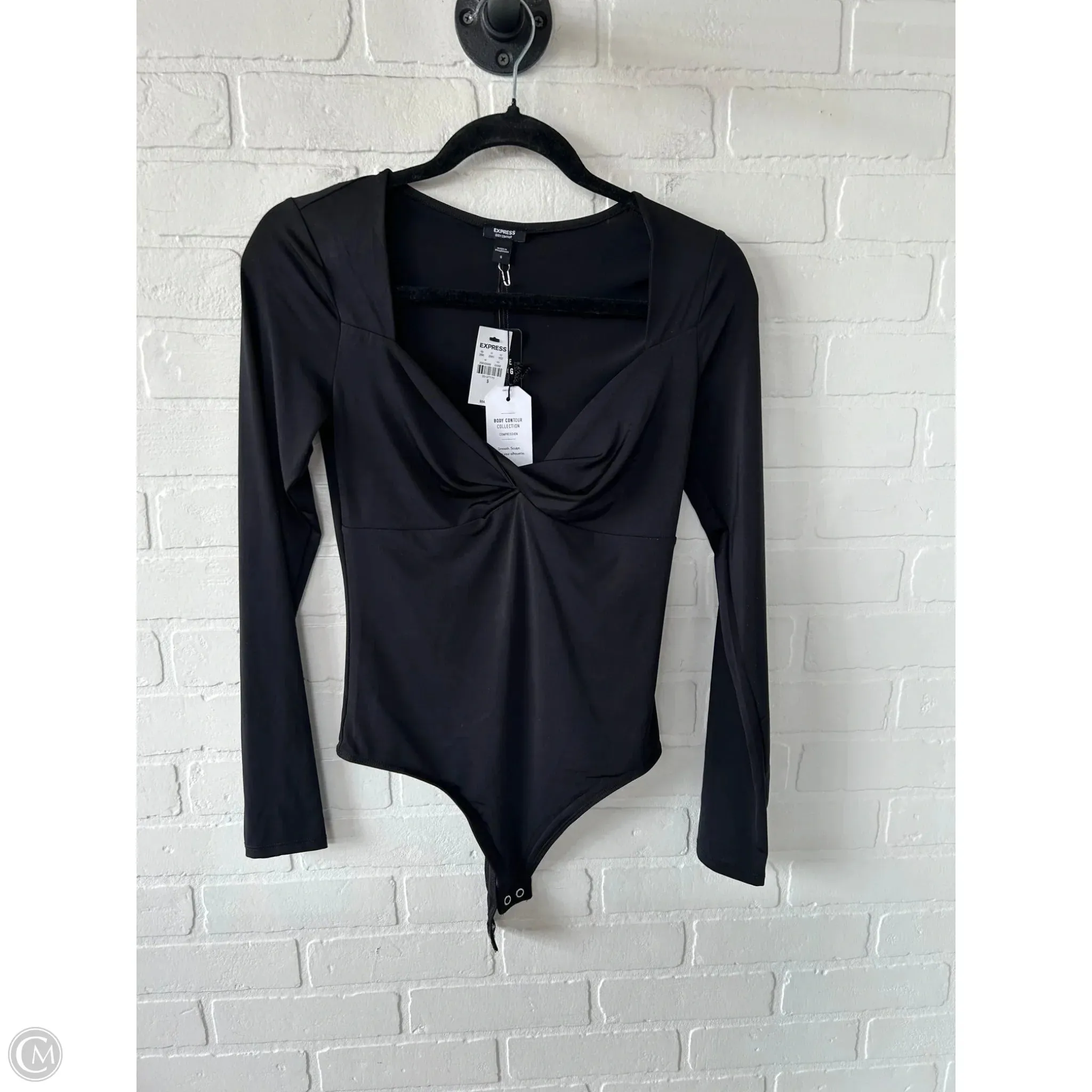 asymmetrical bodysuit Bodysuit By Express In Black, Size: S