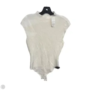 halter bodysuit racerback bodysuit Bodysuit By Abercrombie And Fitch In Cream, Size: M