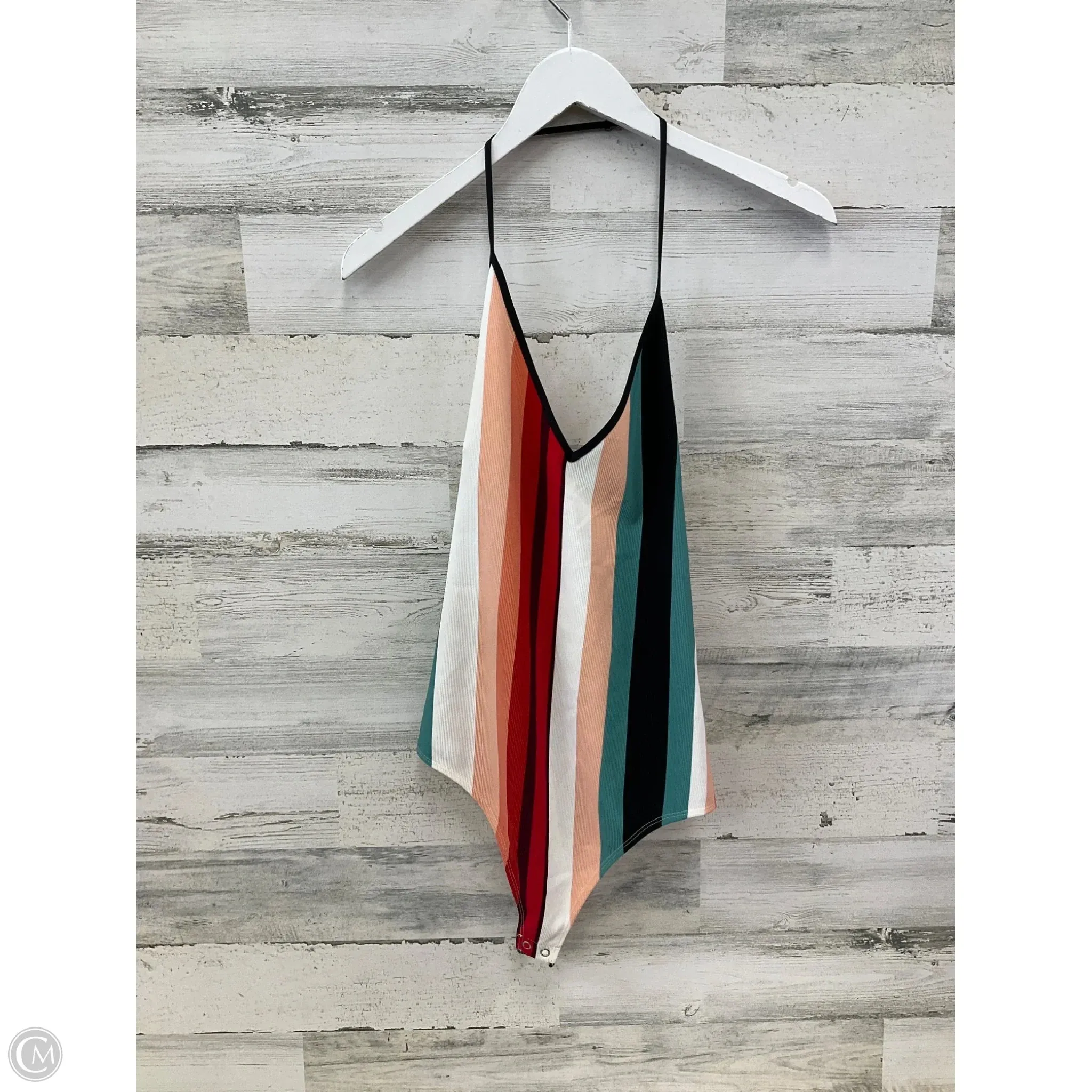 romper style bodysuit Bodysuit By Express In Multi-colored, Size: M