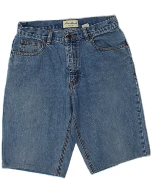 EDDIE BAUER Womens Denim Shorts US 8 Medium W30  Blue Cotton Odor control Earthy Palette