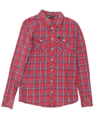 Non Chafe Seams LEE Mens Shirt Medium Pink Check Cotton
