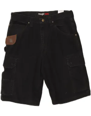 WRANGLER Mens Cargo Shorts W34 Large Black Cotton home renovation