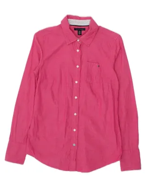 Casual Elegance TOMMY HILFIGER Womens Shirt UK 6 XS Pink Cotton