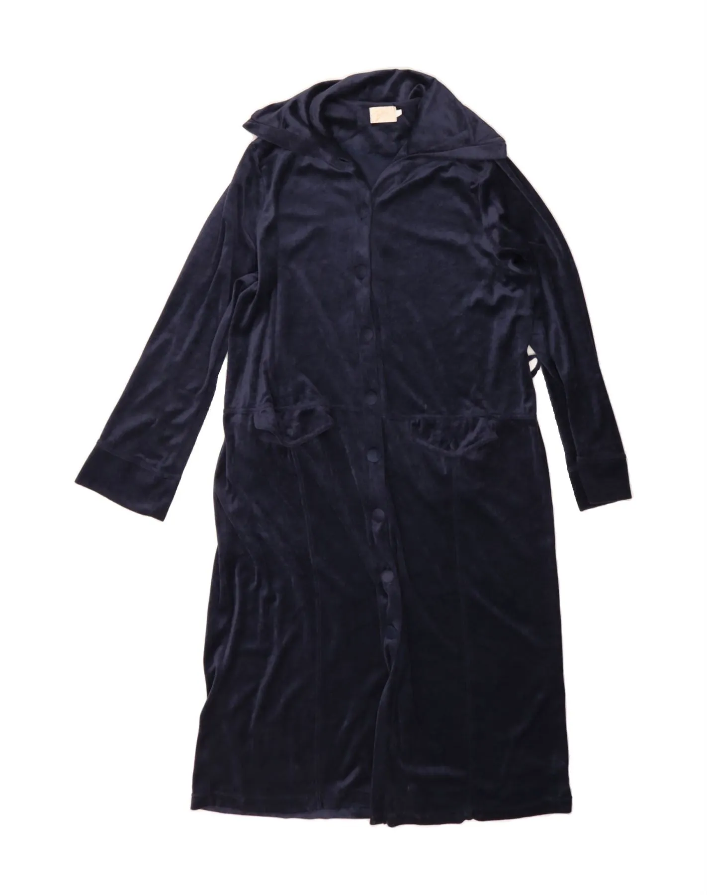 VINTAGE Womens Shirt Dress UK 20 2XL Navy Blue Polyester Anniversary Celebration Lace Accent
