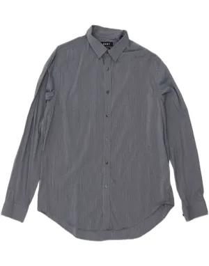 Hypoallergenic Lining Street Fashion DKNY Mens Slim Fit Shirt Size 16 16 1/2 Large Navy Blue Check