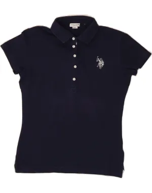 Smooth Seam Technology U.S. POLO ASSN. Womens Polo Shirt UK 10 Small Navy Blue