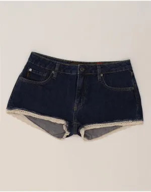 SUPERDRY Womens Denim Shorts W28 Medium Navy Blue Cotton Contemporary Style