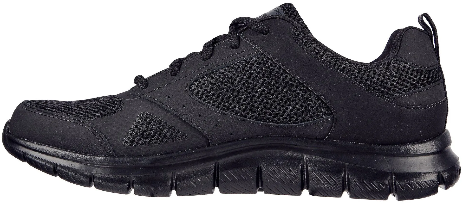 Compression Knit Skechers Track Syntac Mens Training Shoes - Black