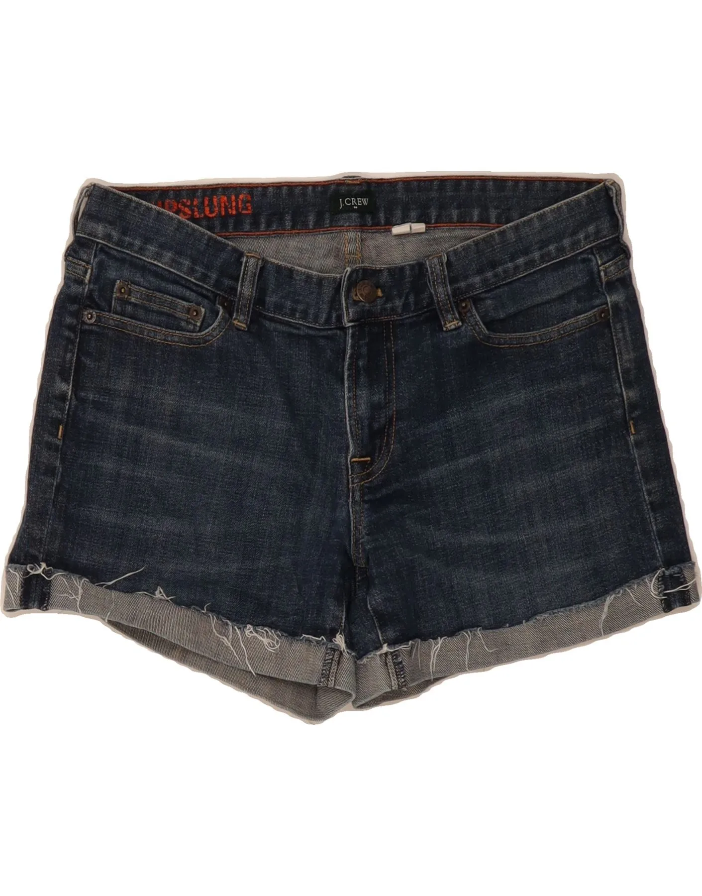 J. CREW Womens Hipslung Denim Shorts US 4 Medium W32  Blue Cotton Brunch Outfit Structured Collar