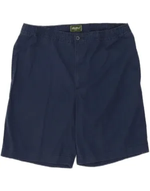 Breathable Layer EDDIE BAUER Mens Relaxed Fit Chino Shorts Large W42 Navy Blue Cotton