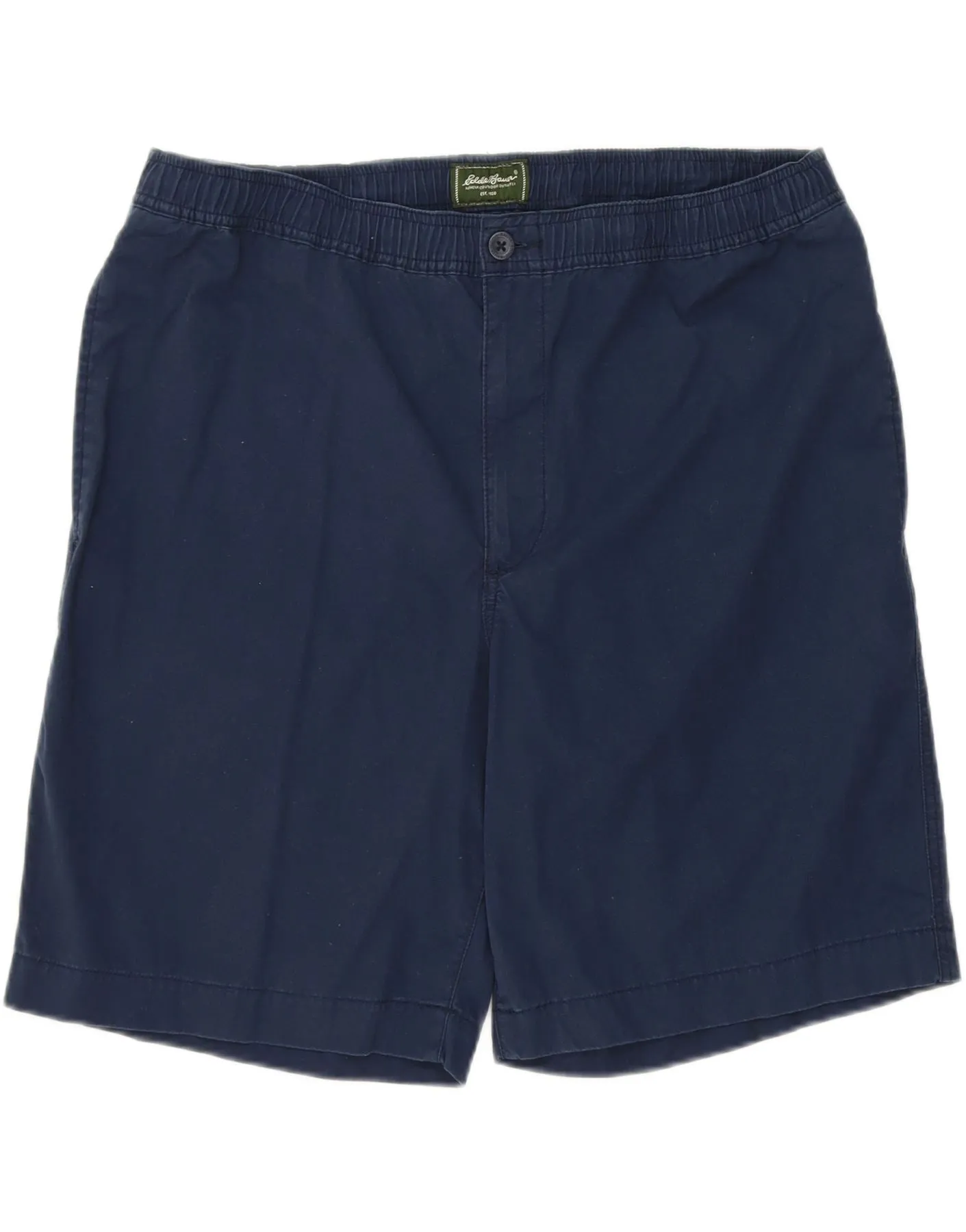 Breathable Layer EDDIE BAUER Mens Relaxed Fit Chino Shorts Large W42 Navy Blue Cotton