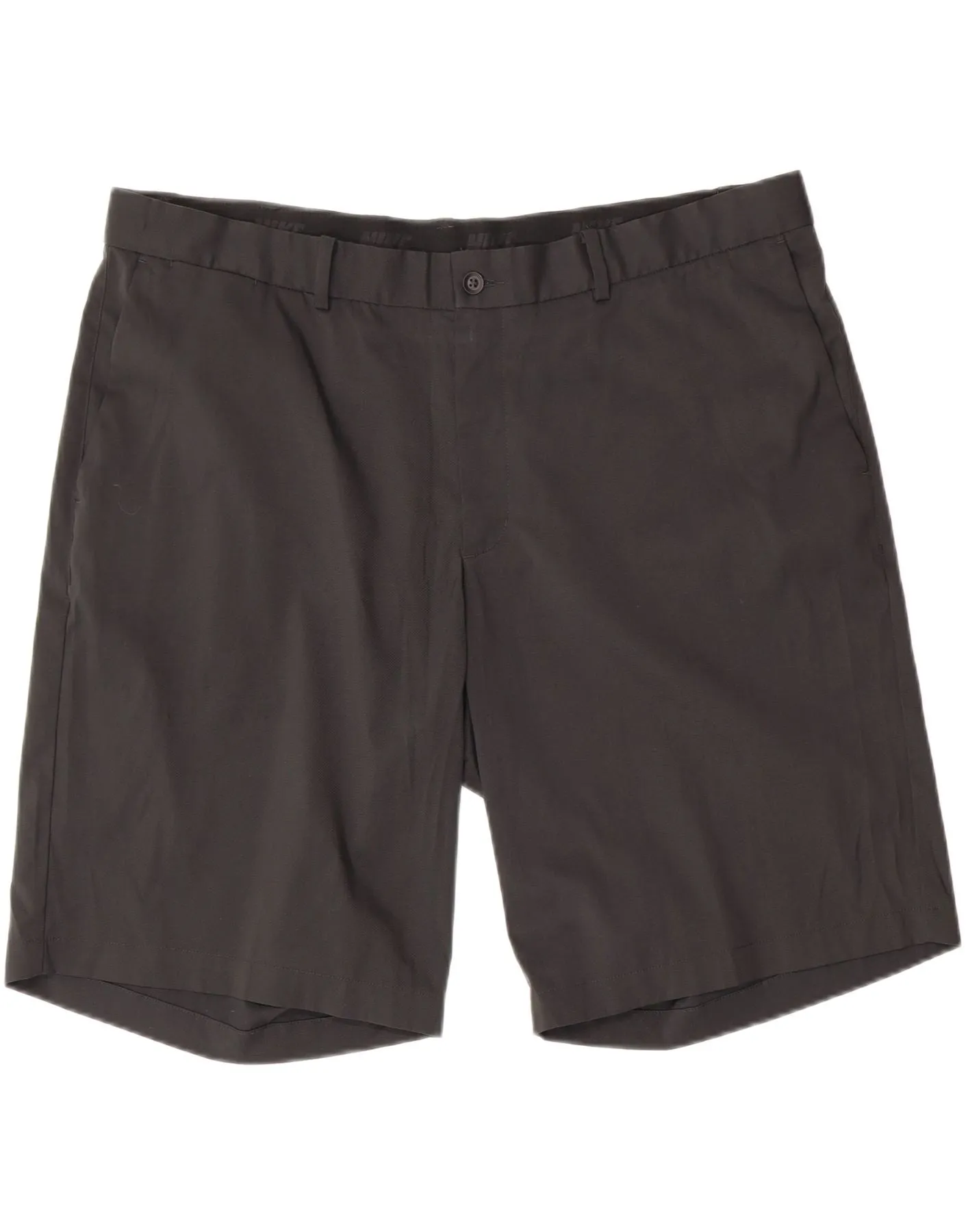 NIKE Mens Golf Chino Shorts W40 XL Black Polyester Sports Rubberized Waist Grip All Day Comfort Fit