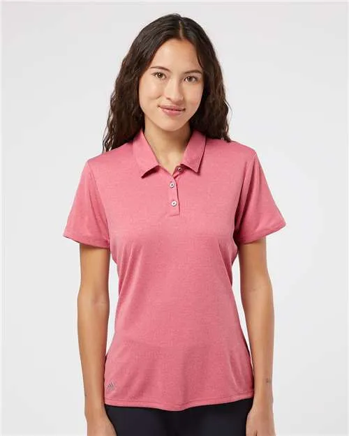Sweat Resistant Lining Adidas A241 Women's Heathered Polo