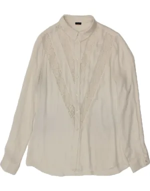 EasyCare Fabric Odor control GUESS Womens Shirt Blouse UK 16 Large White Floral
