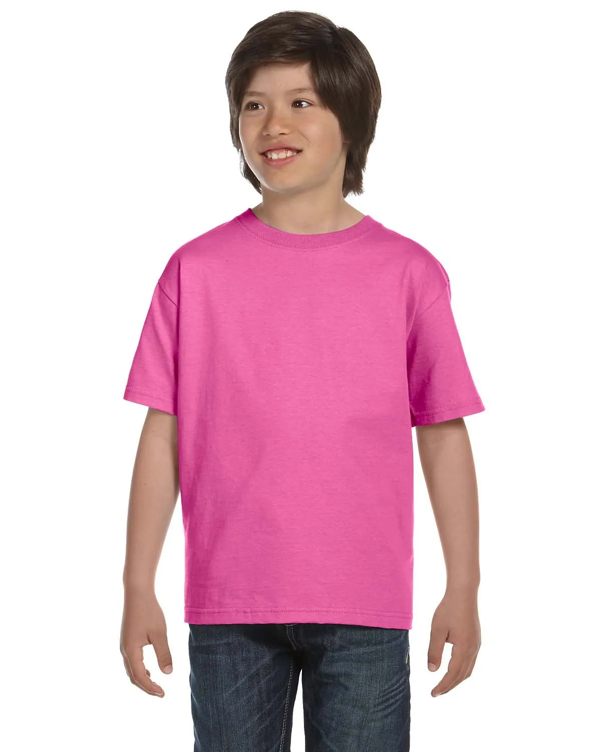 Eco friendly materials Brushed Interior Lining Gildan G800B Youth 50/50 T-Shirt