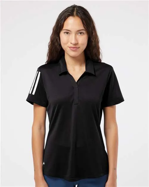 Wrinkle Free Treatment Business Event Adidas A481 Women's Floating 3-Stripes Polo