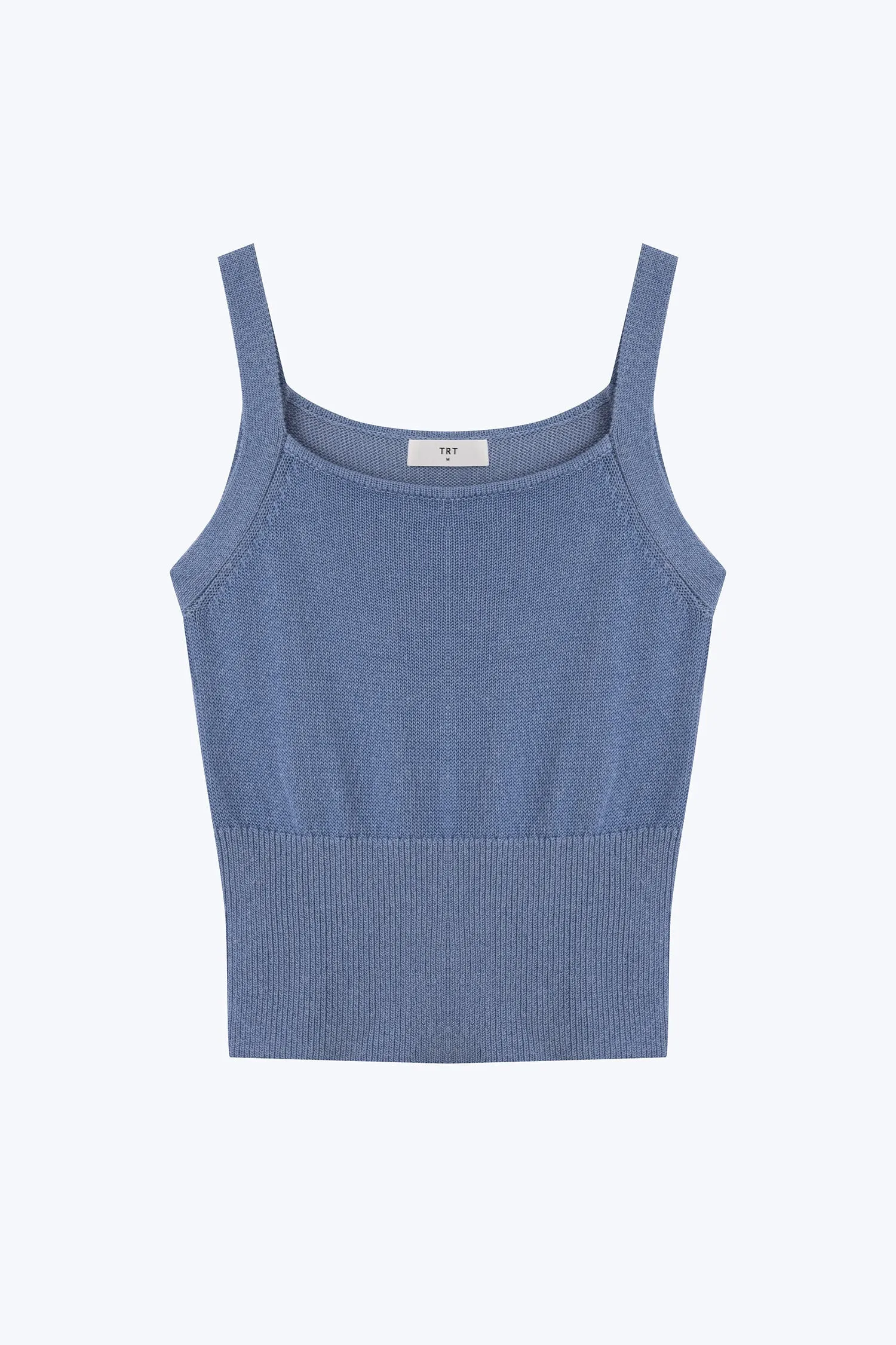 Breathable Lining facility Knitted Camisole - Denim Blue [AT]