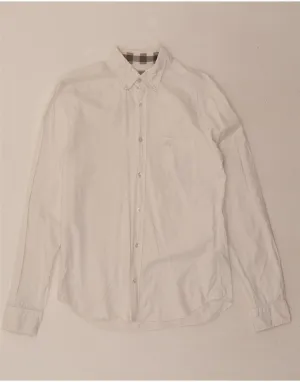 Abrasion resistant Ventilated Back BURBERRY Mens Shirt Small White Cotton