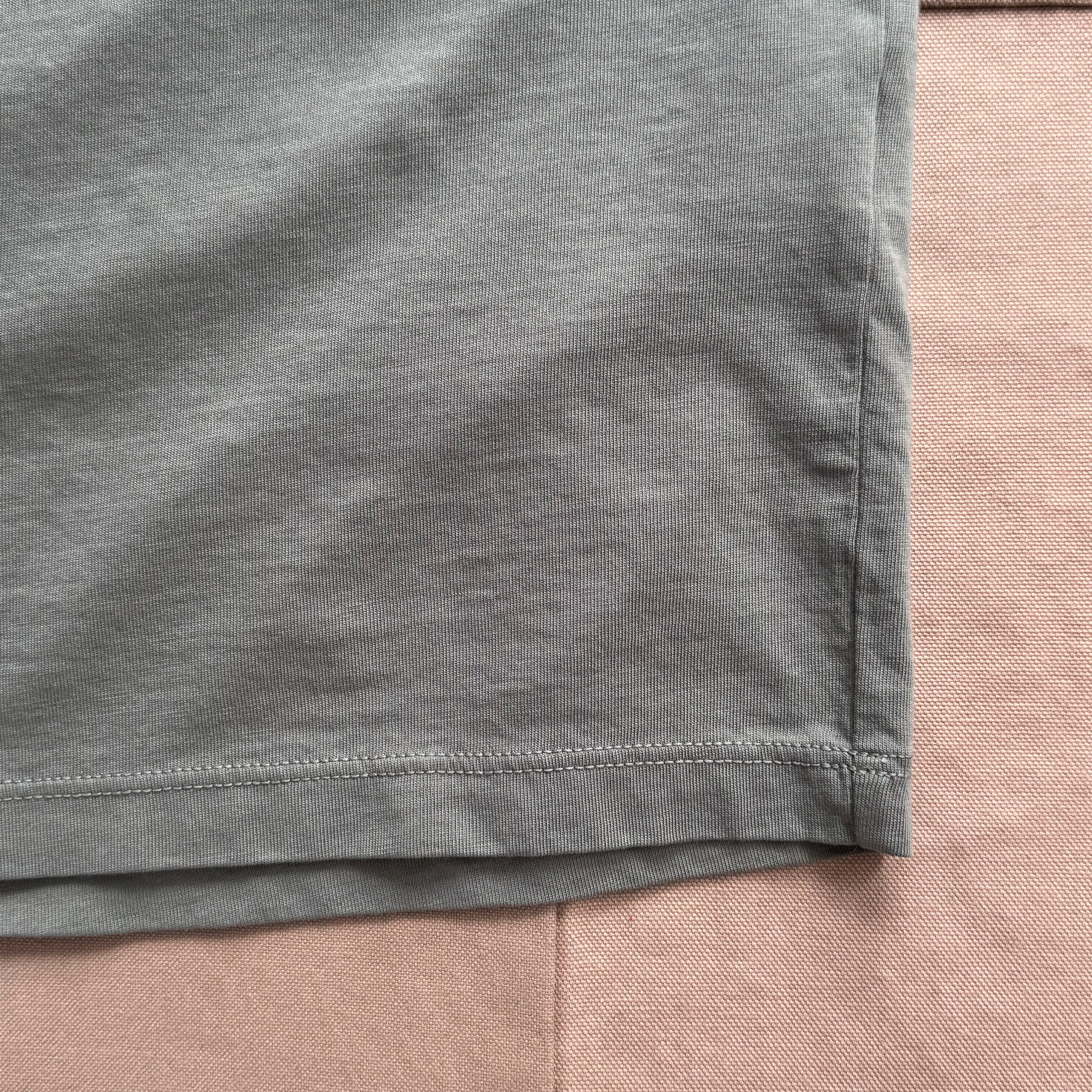 Short Sleeve Supima Crew Tee, Rye Grass Multi Panel Structure Eco Friendly Dyes