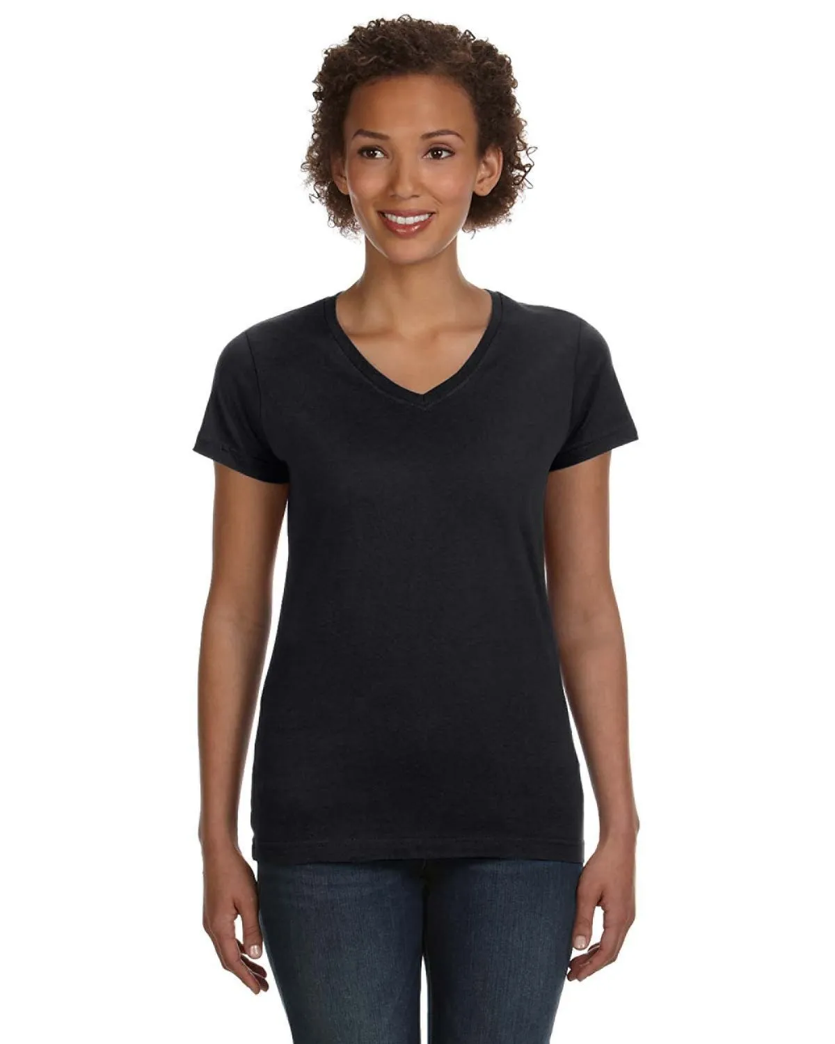 LAT 3507 Ladies' V-Neck Fine Jersey T-Shirt Fresh Style Adaptable