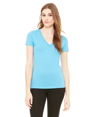 Colorfast Material Bella   Canvas 8435 Ladies' Triblend Short-Sleeve Deep V-Neck T-Shirt