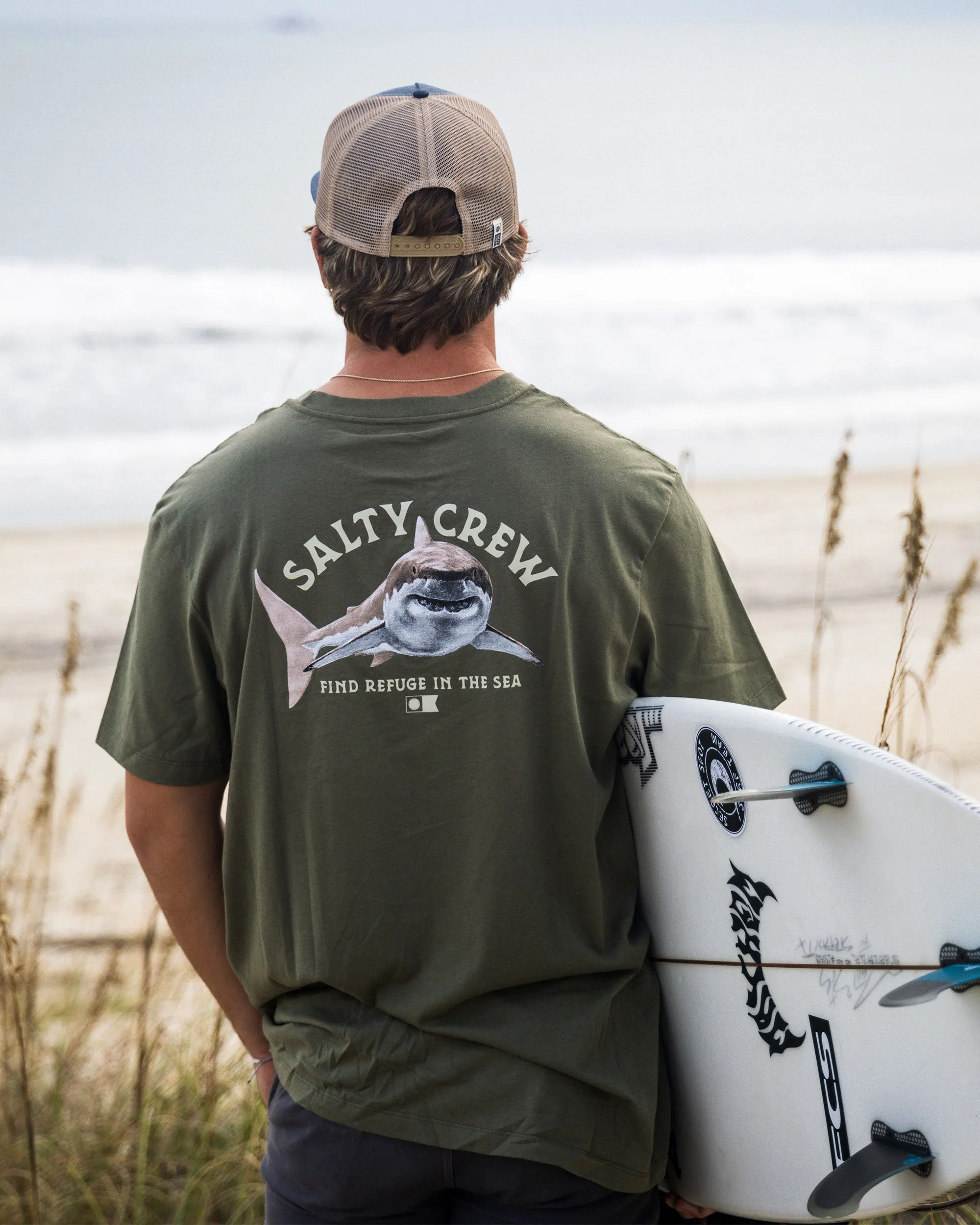 Lurking Tee - Dusty Olive Trendy Top